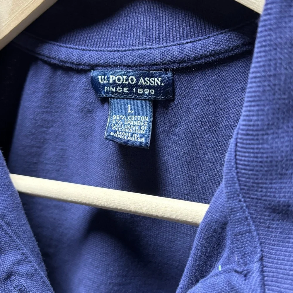 U.S. Polo Assn. women's polo with neon green details, large - Picture 9 of 10